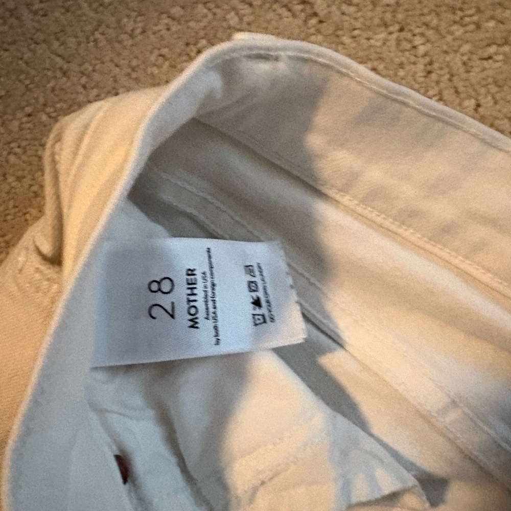 MOTHER Cream Trousers